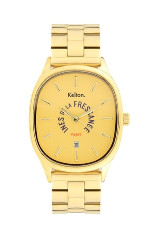 Montre à quartz en acier Solaire Soleil - Doré