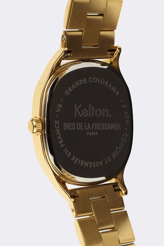 Montre à quartz en acier Solaire Soleil - Doré