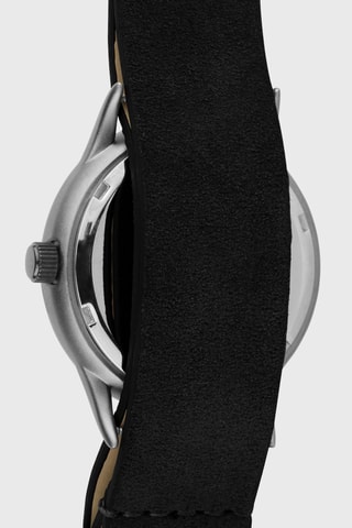 Montre en acier Villa - Noir et argenté