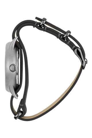 Montre en acier Villa - Noir et argenté