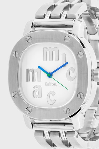 Montre en acier Jungle - Argenté