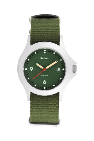 Montre à quartz en acier Solaire Soleil - Vert