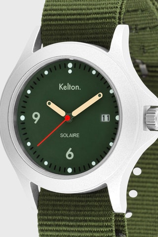 Montre à quartz en acier Solaire Soleil - Vert