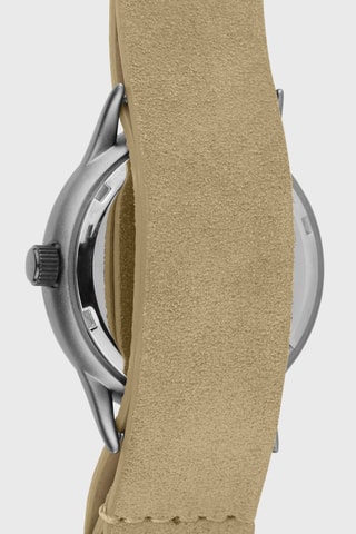 Montre en acier Villa - Beige et argenté