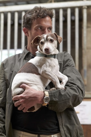 Montre en acier Villa - Beige et argenté