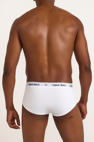 3 cuecas em algodão biológico - Branco e preto