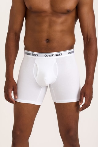 3 boxers em algodão biológico - Branco e preto