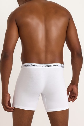 3 boxers em algodão biológico - Branco e preto