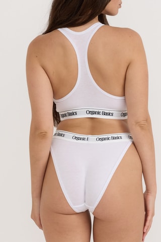 Soutien desportivo em algodão biológico - Branco