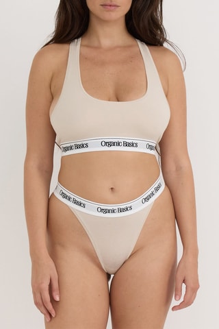 Soutien desportivo em algodão biológico - Bege