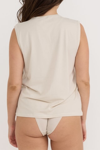 T-shirt em algodão biológico - Bege