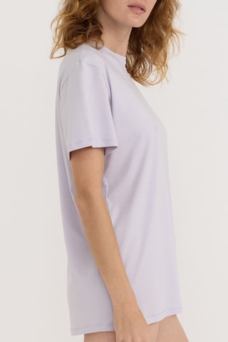 T-shirt em algodão biológico - Violeta-claro