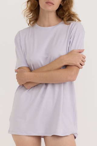 T-shirt em algodão biológico - Violeta-claro