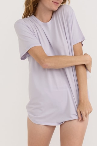 T-shirt em algodão biológico - Violeta-claro