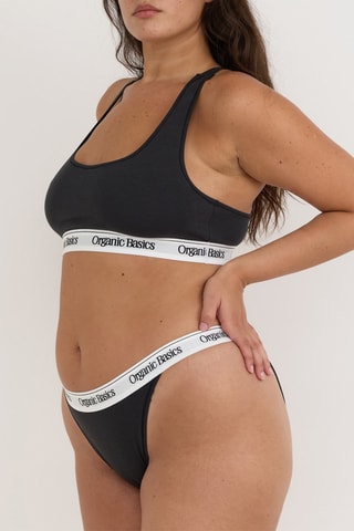 Tanga em algodão biológico - Preto