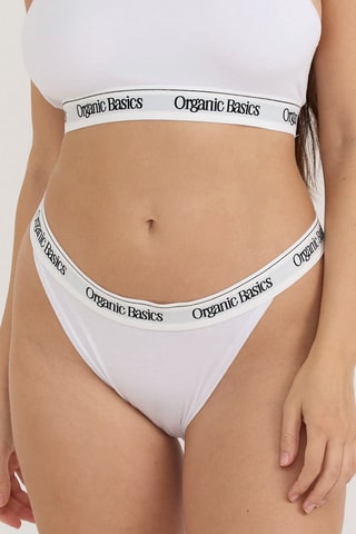 Tanga em algodão biológico - Branco