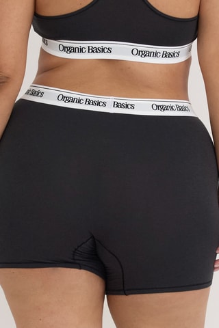 Calções ciclista em algodão biológico - Preto