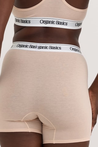 Calções ciclista em algodão biológico - Rosa