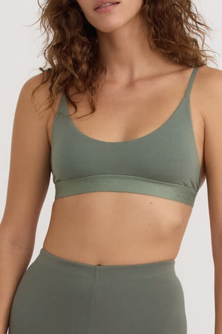 Soutien desportivo em algodão biológico - Verde-escuro