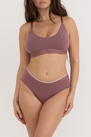 Soutien desportivo em algodão biológico - Rosa-velho