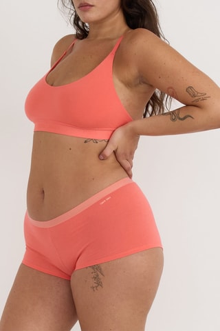 Soutien desportivo em algodão biológico - Coral