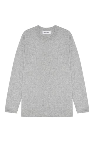 T-shirt em algodão biológico - Cinzento mesclado