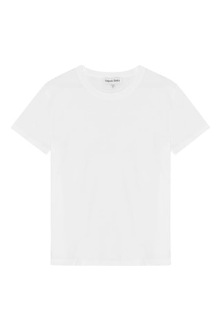 T-shirt regular em algodão biológico - Branco