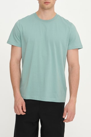T-shirt regular em algodão biológico - Verde-claro