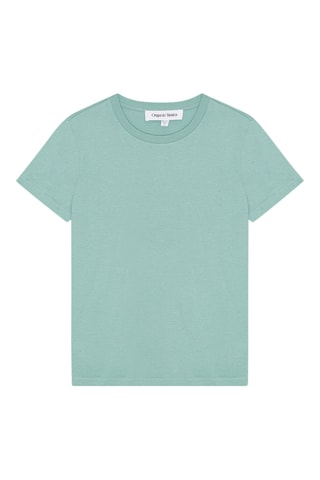 T-shirt regular em algodão biológico - Verde-claro