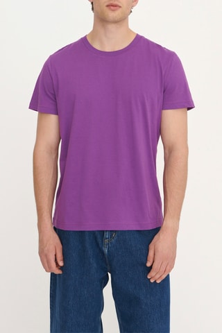 T-shirt regular em algodão biológico - Violeta