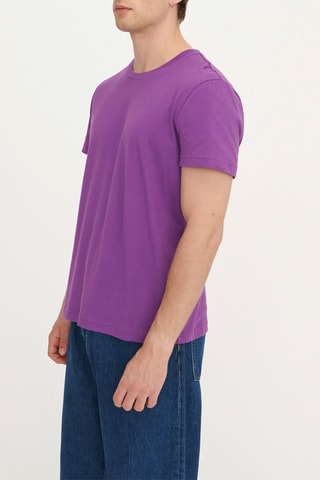 T-shirt regular em algodão biológico - Violeta