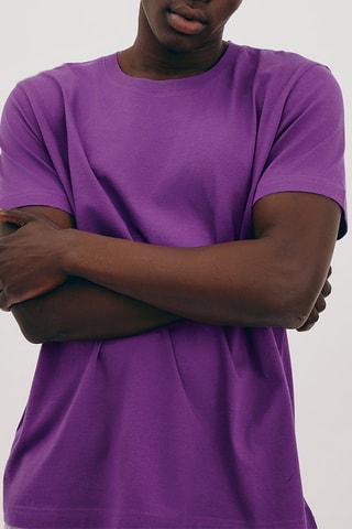 T-shirt regular em algodão biológico - Violeta