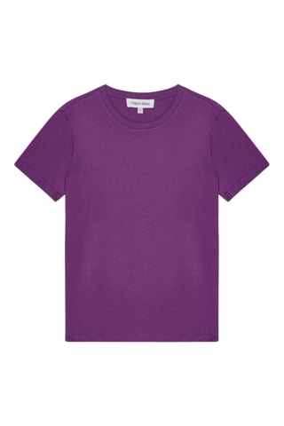 T-shirt regular em algodão biológico - Violeta