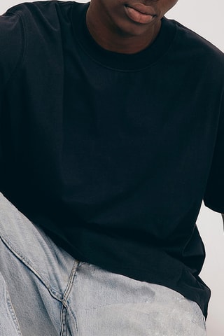 T-shirt em algodão biológico - Preto