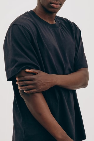 T-shirt em algodão biológico - Preto