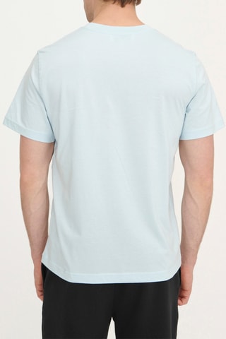 T-shirt em algodão biológico - Azul-celeste