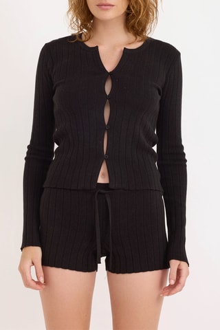 Calções em algodão biológico - Preto