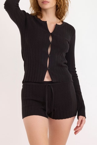 Calções em algodão biológico - Preto