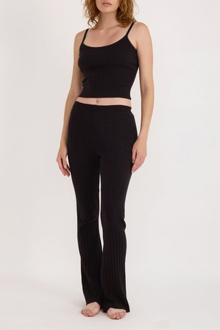 Crop top em algodão biológico - Preto