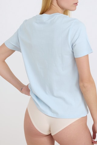 T-shirt em algodão biológico - Azul-celeste