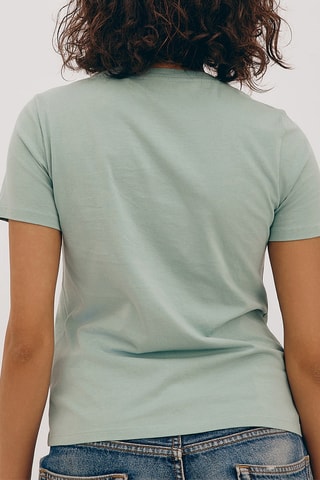 T-shirt em algodão biológico - Verde-água