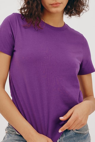 T-shirt em algodão biológico - Violeta