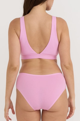 Soutien desportivo em algodão biológico - Rosa