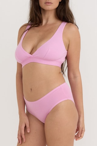 Soutien desportivo em algodão biológico - Rosa