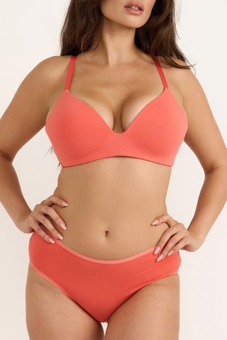 Soutien em algodão biológico - Coral