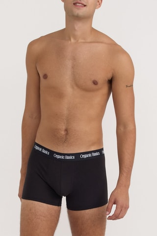 3 boxers em algodão biológico - Preto e branco