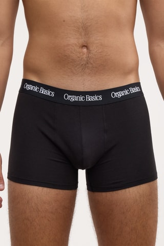 3 boxers em algodão biológico - Preto e branco