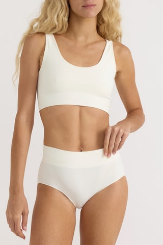 Shorties de cintura alta - Cru