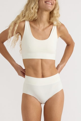 Shorties de cintura alta - Cru