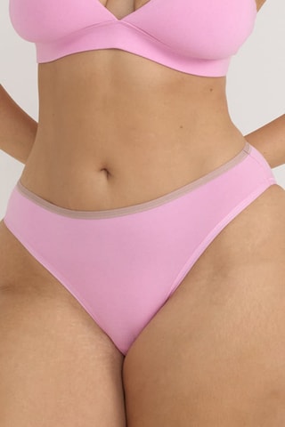 Cueca em algodão biológico - Rosa